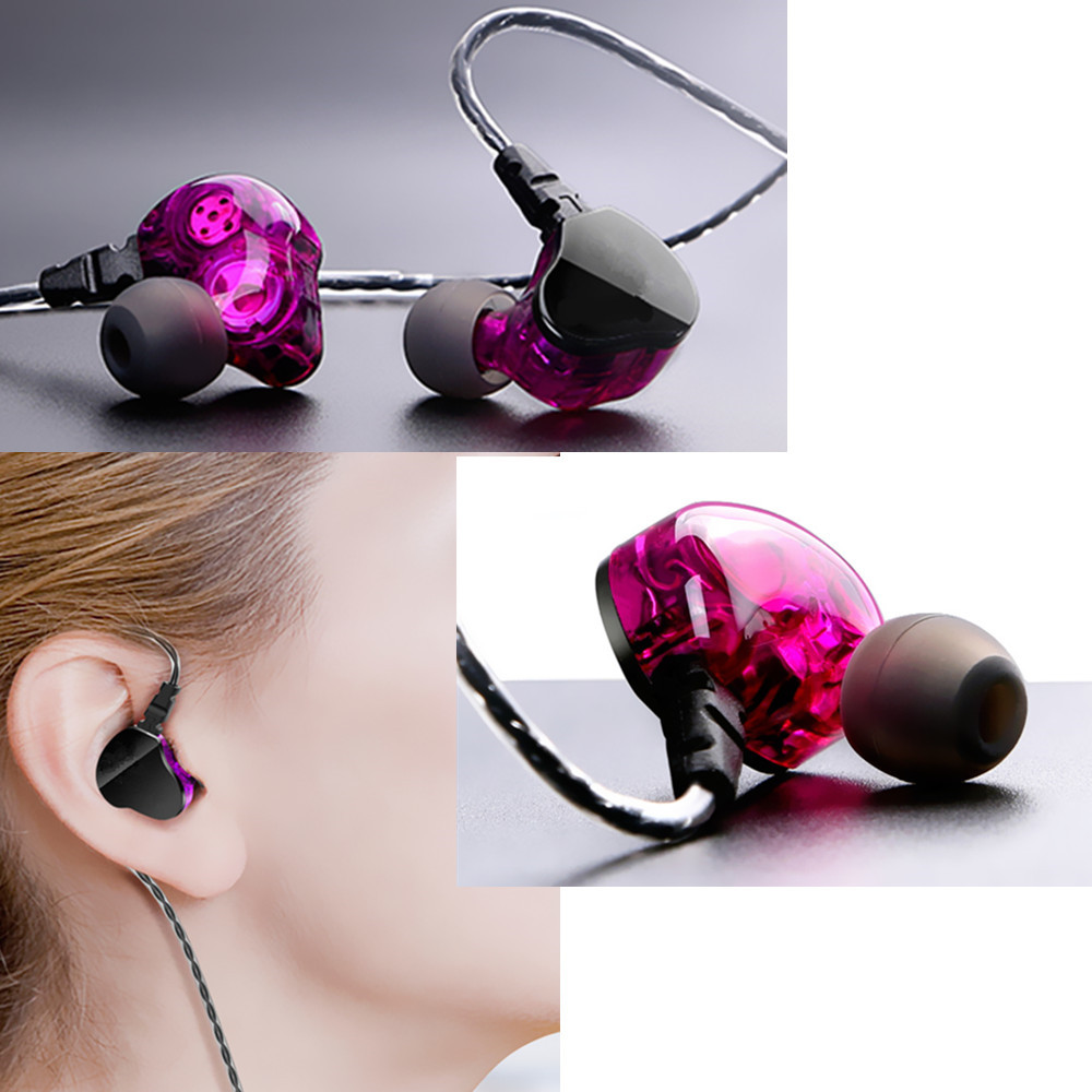 2018 New Super Cool and Fashionable Heavy Bass Double Moving-coil Headphone- Purple 2018 New Super Cool and Fashionable Heavy Bass Double Moving-coil Headphone- Purple