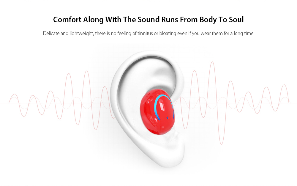 HBQ - Q18 TWS Mini Binaural Stereo Wireless Bluetooth Earbuds with Charging Box - Red HBQ - Q18 TWS Mini Binaural Stereo Wireless Bluetooth Earbuds with Charging Box - Red