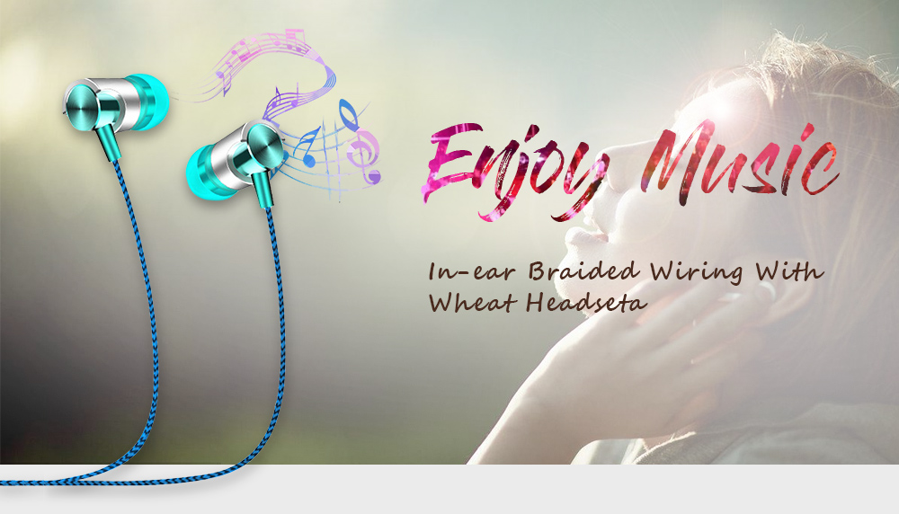 Electroplated Braided Wiring with microphone Wire Control Call Headset - Yellow Electroplated Braided Wiring with microphone Wire Control Call Headset - Yellow