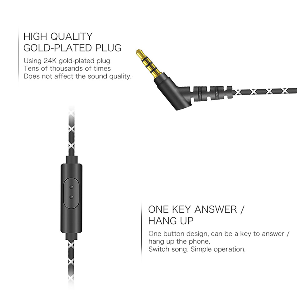 S1 Intelligent Line Control Wired In-ear Earphone Sport Headphone with Noise Reduction Mic- Black S1 Intelligent Line Control Wired In-ear Earphone Sport Headphone with Noise Reduction Mic- Black