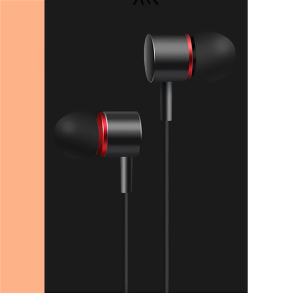 New Fashion High-end Metal In-ear Headphones- Black