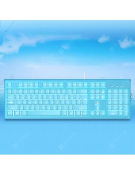 616 Wired Keyboard Mechanical Feel PBT Keycaps for Computer