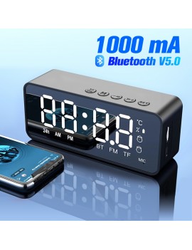Wireless Bluetooth Speaker FM Radio Sound Box Desktop Alarm Clock Subwoofer Music Player TF Card Bass Speaker Boom For All Phone
