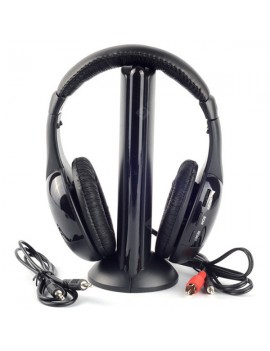 MH2001 5 In 1 Hi-Fi Stereo Headphone With FM Radio Monitoring for TV / PC / MP3 / CD / DVD